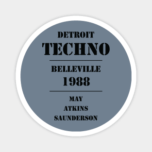 Detroit Techno Belleville 1988 Magnet